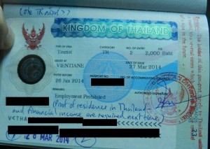 thailand visa vientiane red stamp proof income